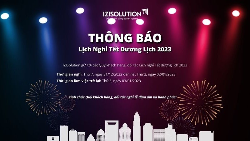 THÔNG BÁO LỊCH NGHỈ TẾT DƯƠNG LỊCH 2023