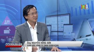 CEO IZISolution, ông Nguyễn Hồng Sơn chia sẻ trong chương trình “Con đường doanh nhân” - Đài truyền hình Hà Nội