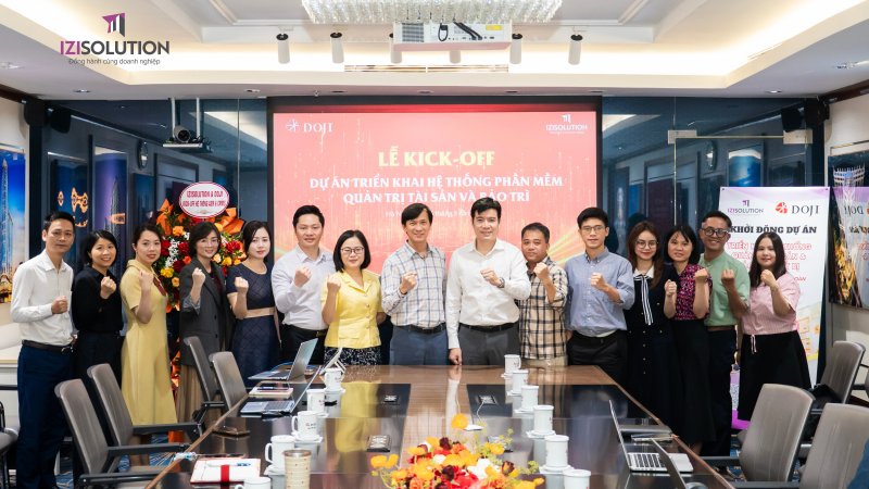 IZISolution đồng hành cùng DOJI: Triển khai Hệ thống phần mềm Quản lý tài sản và Bảo trì thiết bị 