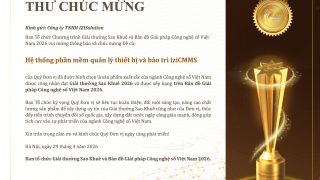 Khẳng định năng lực đổi mới số: iziCMMS đạt giải Sao Khuê 2026