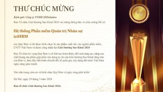 HỆ THỐNG QUẢN TRỊ NHÂN SỰ iziHRM XUẤT SẮC GIÀNH GIẢI THƯỞNG SAO KHUÊ 2024