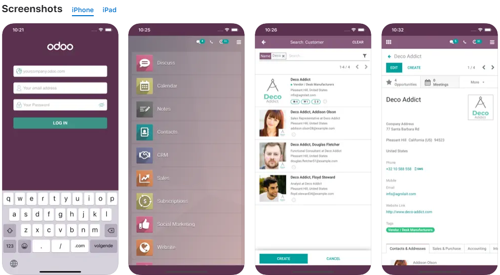 Download Odoo trên iOS