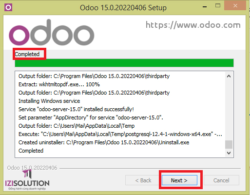 Hướng dẫn cài đặt Odoo 15 cho windows 10