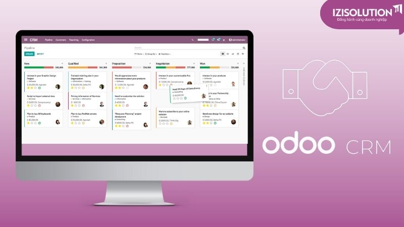 Bộ tính năng chính của Odoo CRM