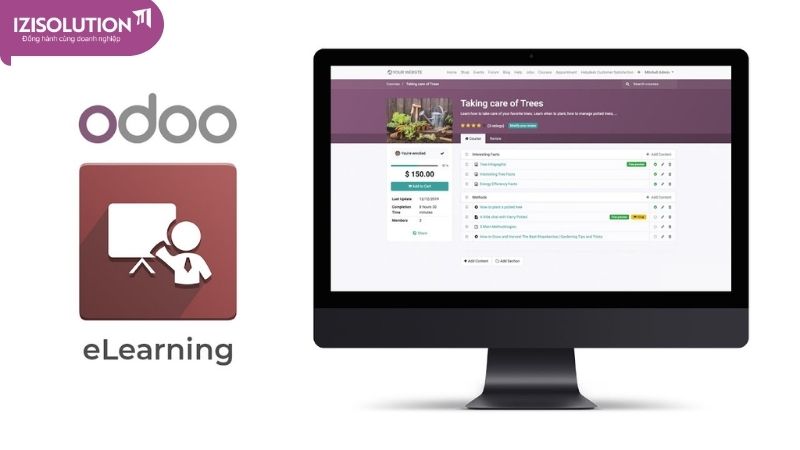 Bộ tính năng chính của Odoo eLearning