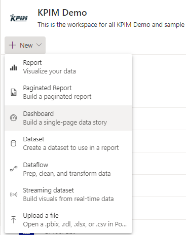 Dashboard trong Workspace