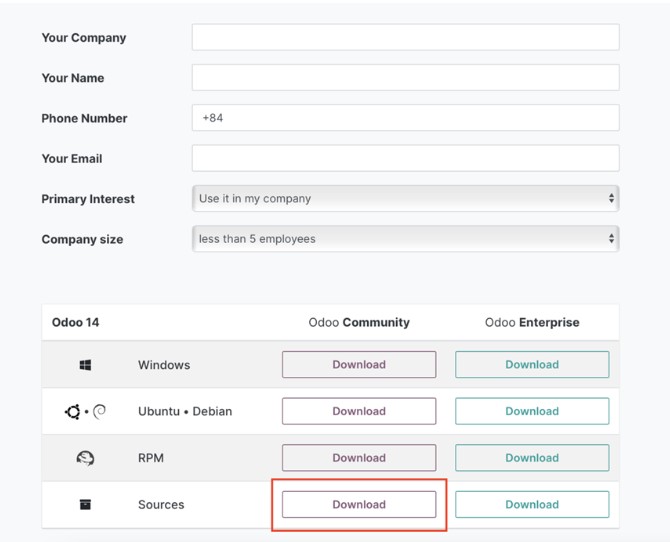 Download Odoo