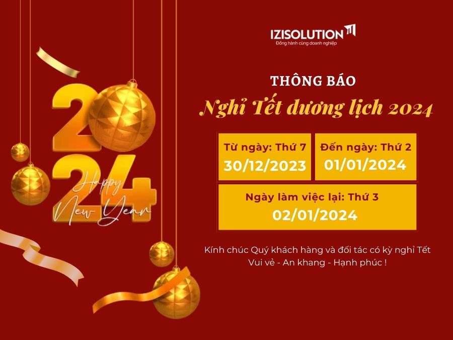 IZISolution thông báo lịch nghỉ Tết 2024