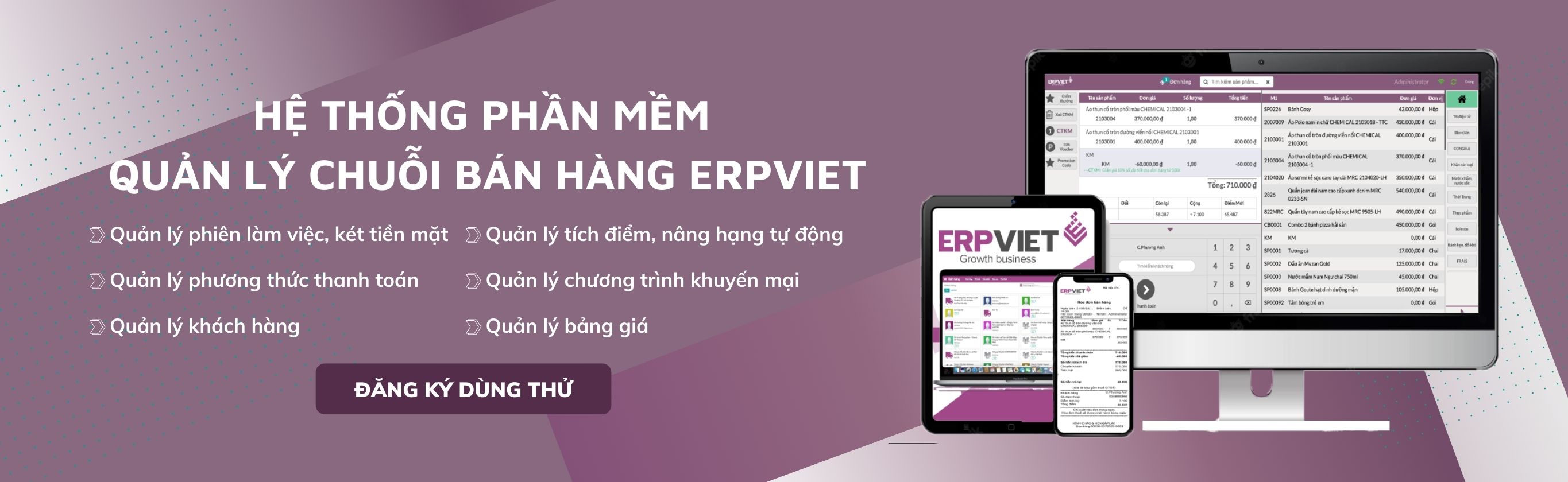 Banner giải pháp chuỗi bán lẻ ERPViet